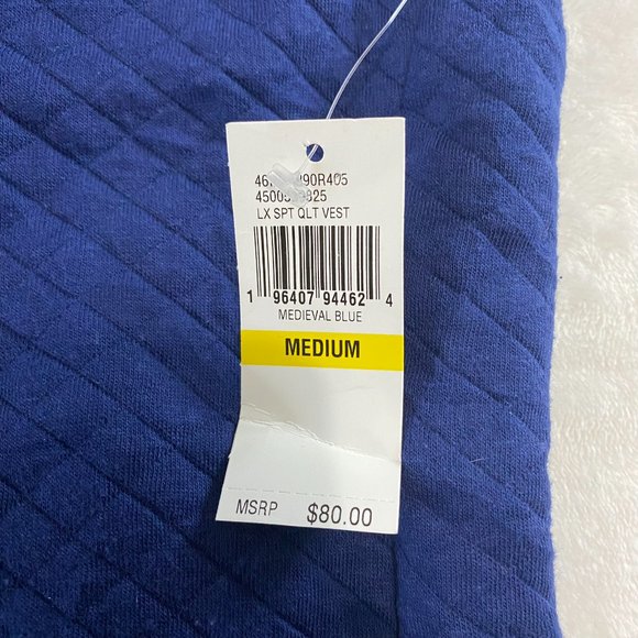 Medieval Navy Blue Izod Luxury Sport Quilted Vest Men's Size Medium NWT - Picture 3 of 12